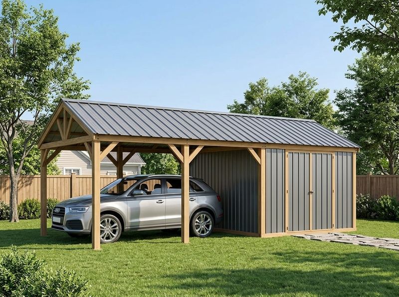 Galvanized Steel Roof Panels, 25-Piece Black Set (6.1 ft)