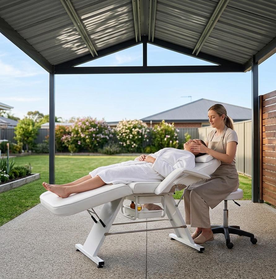 Folding Facial & Lash Bed with Hydraulic Stool