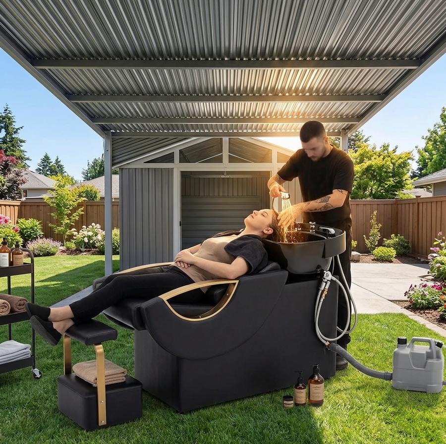 Professional Salon Shampoo Chair & Backwash Unit